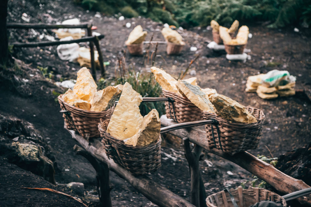 Ijen Vulkan Schwefelabbau