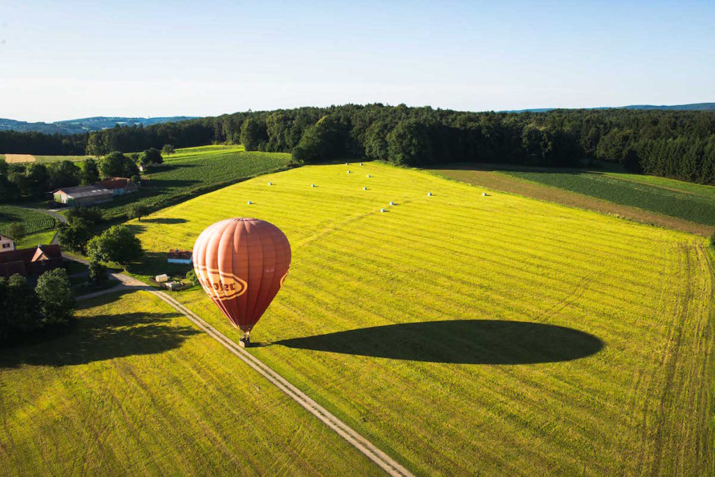 Ballonfahren Landung