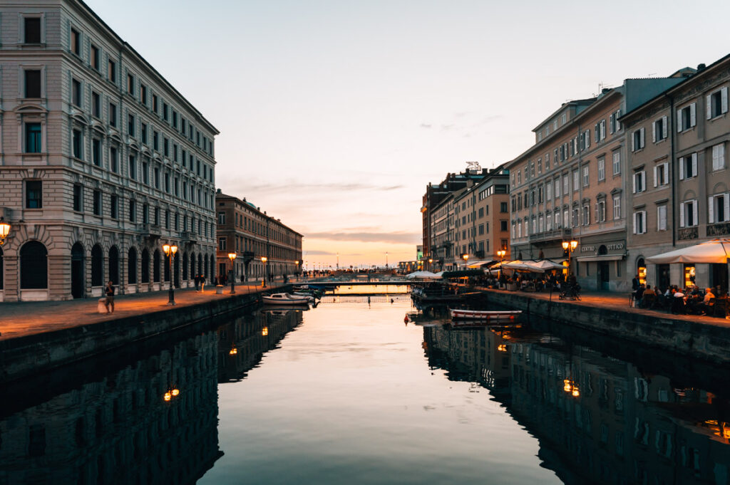 Sunset Canal Grande Trieste
