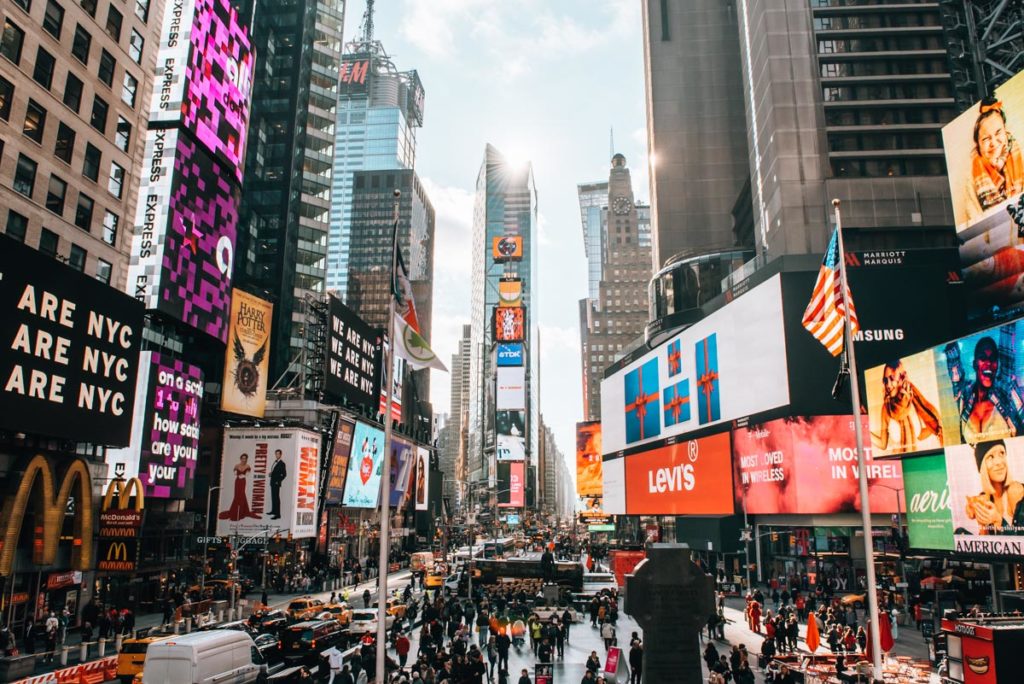 Time Square Sonnenuntergang