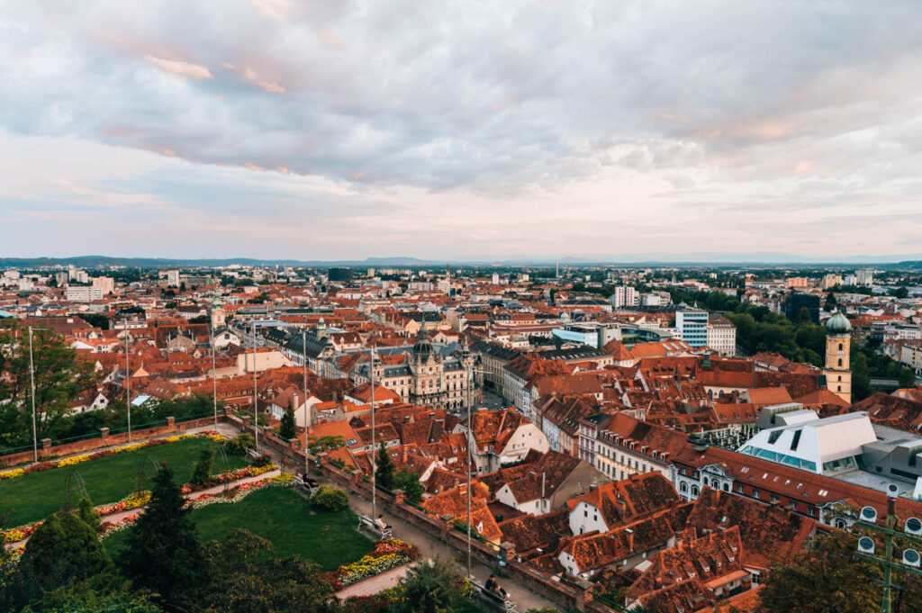 Graz Schlossberg Aussicht