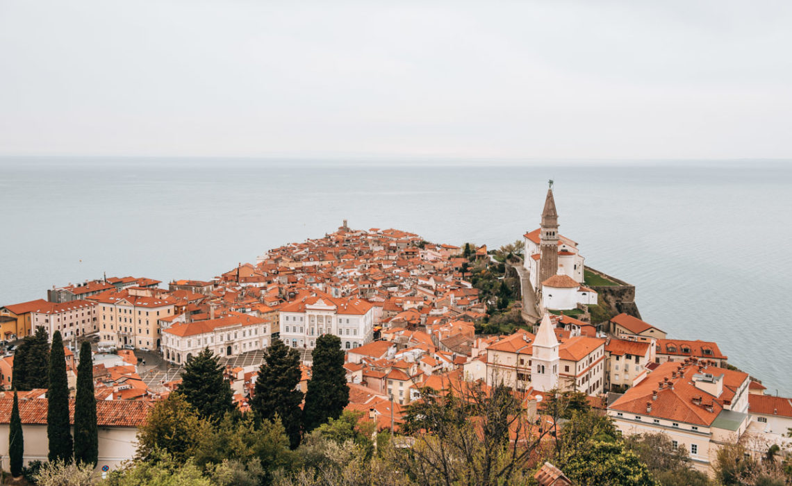 Stadtmauer Piran Aussicht