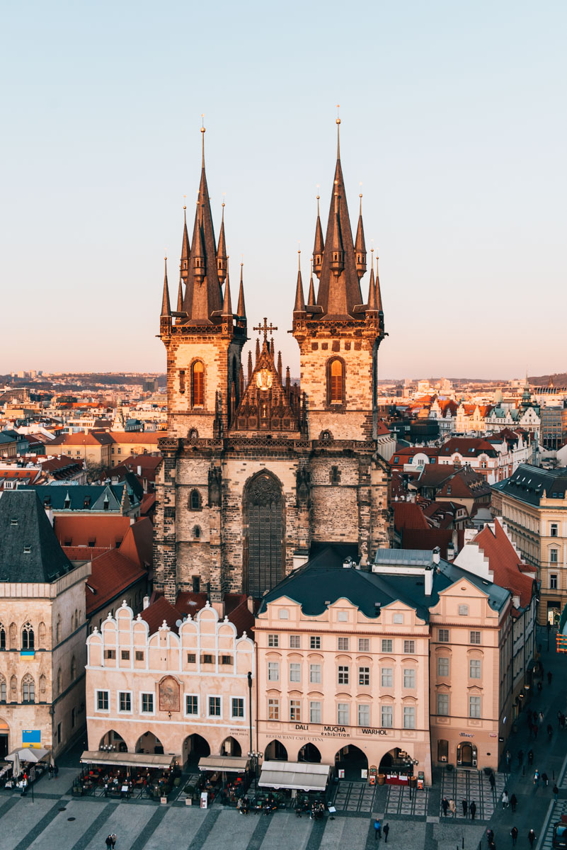 View from the Old Town Hall in Prague