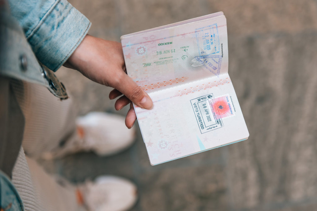 San Marino passport stamped