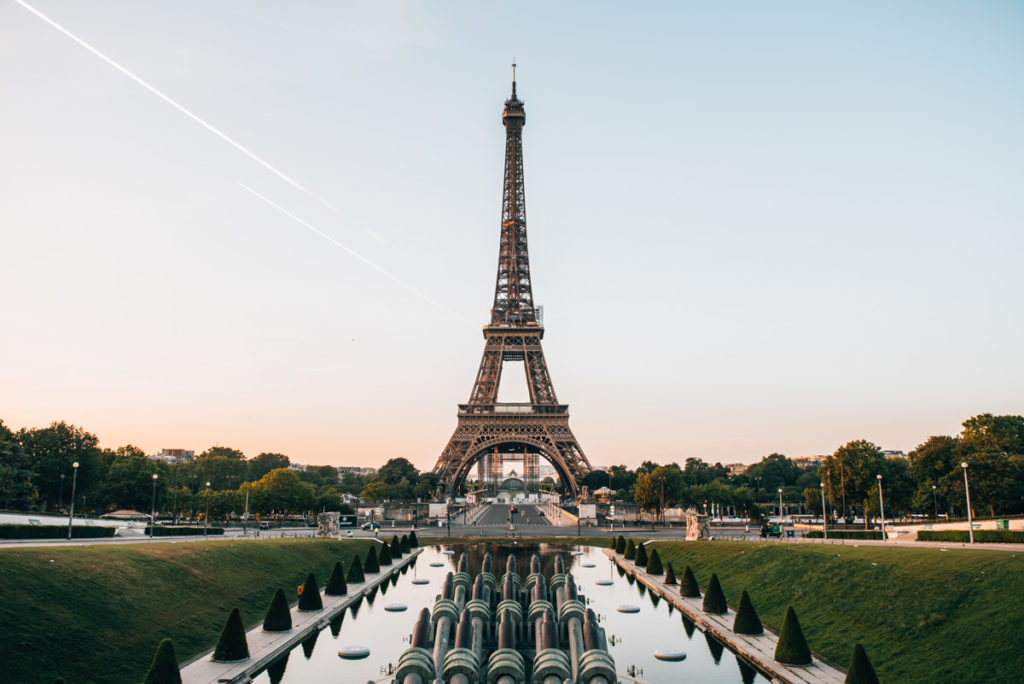 Paris Eiffelturm Sonnenaufgang