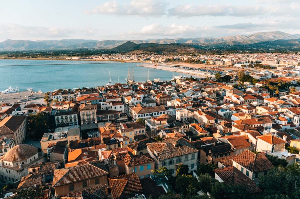 Nafplio Akronafplia Sonnenuntergang