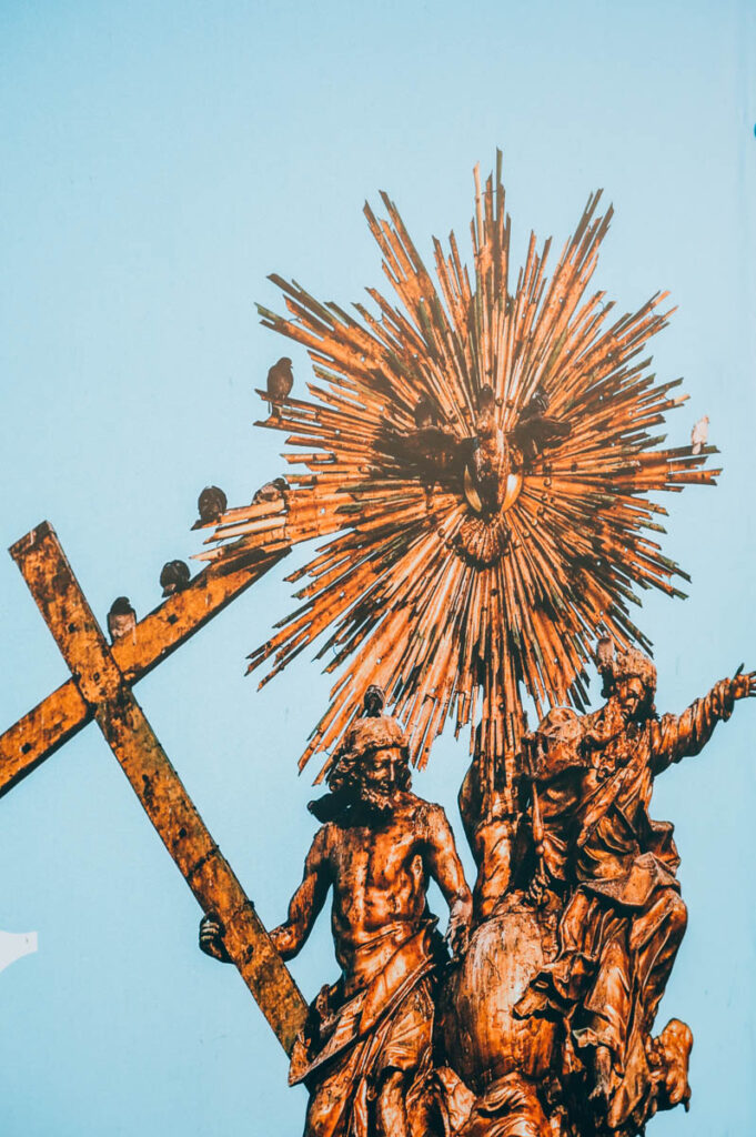 Olmütz Dreifaltigkeitssäule Renovierung