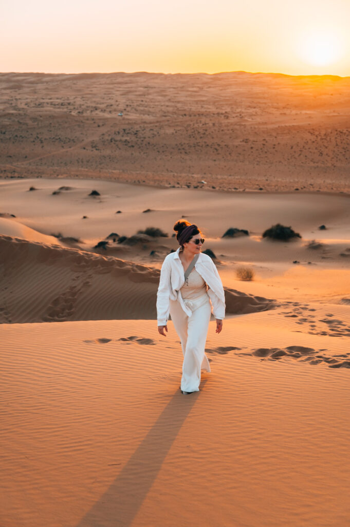 Oman Wüste Sonnenuntergang